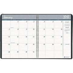 House of Doolittle - 24 Sheet, 6-7/8 x 8-3/4", Monthly Planner - Black - Exact Tool & Supply