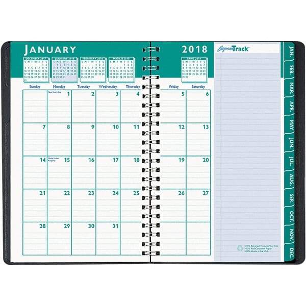 House of Doolittle - 128 Sheet, 5 x 8", Weekly/Monthly Appointment Book - Black - Exact Tool & Supply