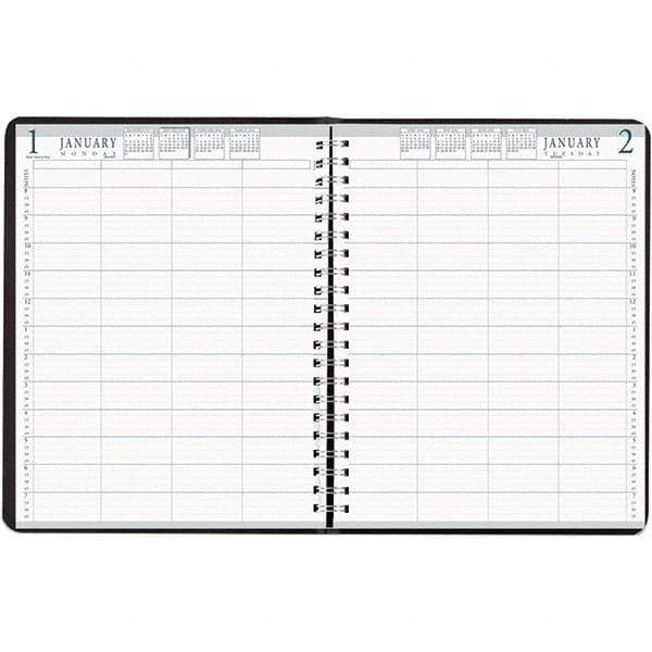 House of Doolittle - 365 Sheet, 8 x 11", Group Daily Appointment Book - Black - Exact Tool & Supply