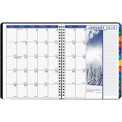 House of Doolittle - 128 Sheet, 8-1/2 x 11", Weekly/Monthly Planner - Black - Exact Tool & Supply