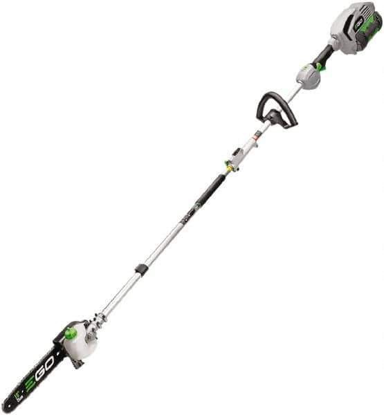 EGO Power Equipment - 56 Volt, 15 m/sec, Battery Powered Chainsaw - 10" Guide Bar Length, 3/8" Chain Pitch, 0.43 Chain Gauge - Exact Tool & Supply