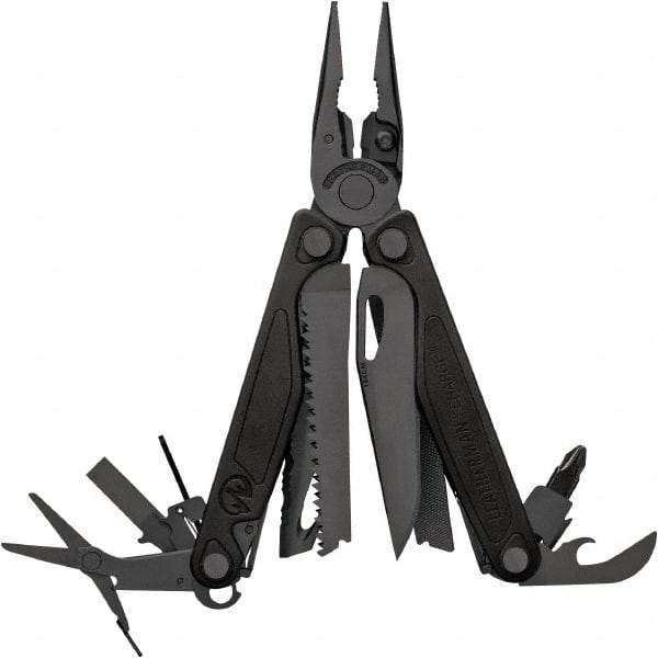 Leatherman - 1 Piece, Multi-Tool Set with 19 Functions - Black, 4" Closed Length - Exact Tool & Supply