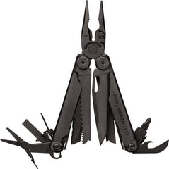 Leatherman - 1 Piece, Multi-Tool Set with 18 Functions - Black, 4" Closed Length - Exact Tool & Supply