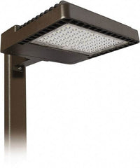 Philips - 150 Watt LED Area Light - Clear Glass Lens, Mogul Base, Pole Mount, 120 to 277 Volts, IP66 Ingress Protection, 19.4" Long x 4.3" High x 13.6" Wide - Exact Tool & Supply