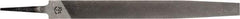 PFERD - 8" Long, Second Cut, Mill American-Pattern File - Single Cut, 0.14" Overall Thickness, Tang - Exact Tool & Supply