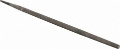 PFERD - 12" Long, Smooth Cut, Round American-Pattern File - Single Cut, 1/2" Overall Thickness, Tang - Exact Tool & Supply
