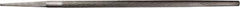 PFERD - 8" Long, Second Cut, Round American-Pattern File - Single Cut, 0.31" Overall Thickness, Tang - Exact Tool & Supply