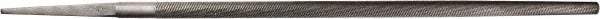 PFERD - 10" Long, Second Cut, Round American-Pattern File - Single Cut, 0.38" Overall Thickness, Tang - Exact Tool & Supply
