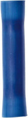 3M - 22 to 18 AWG Compatible, Vinyl Fully Insulated, Crimp-On Butt Splice Terminal - Copper Contacts, 1/4" OAL, Red - Exact Tool & Supply
