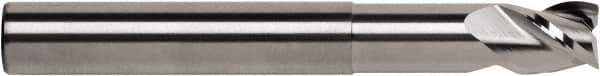 RobbJack - 1/2", 1/2" LOC, 1/2" Shank Diam, 5" OAL, 3 Flute, Solid Carbide Square End Mill - Single End, Diamond-Like Carbon (DLC) Finish, Spiral Flute, 40° Helix, Centercutting, Right Hand Cut, Right Hand Flute, Series FM-301 - Exact Tool & Supply