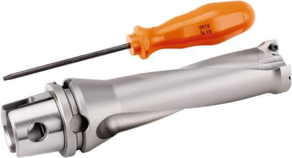 Kennametal - 114.3mm Max Drill Depth, 3xD, 38.1mm Diam, Indexable Insert Drill - 2 Inserts, 50mm Shank Diam, KM50 Modular Connection Shank - Exact Tool & Supply