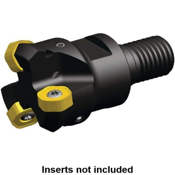 Kennametal - 45° Lead Angle, 39.93mm Max Cut Diam, 1-1/4" Min Cut Diam, 3.23mm Max Depth of Cut, Indexable Chamfer & Angle End Mill - 4 Inserts, HNGJ 0604ANENLD Insert Style, 62.61mm OAL, Through Coolant, Modular Connection - Exact Tool & Supply