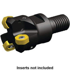 Kennametal - 45° Lead Angle, 39.93mm Max Cut Diam, 1-1/4" Min Cut Diam, 3.23mm Max Depth of Cut, Indexable Chamfer & Angle End Mill - 4 Inserts, HNGJ 0604ANENLD Insert Style, 62.61mm OAL, Through Coolant, Modular Connection - Exact Tool & Supply