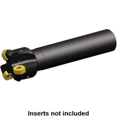 Kennametal - 45° Lead Angle, 33.18mm Max Cut Diam, 25mm Min Cut Diam, 3.2mm Max Depth of Cut, Indexable Chamfer and Angle End Mill - 3 Inserts, HNGJ 0604ANENLD Insert Style, 120mm Overall Length, Through Coolant, Straight Shank - Exact Tool & Supply