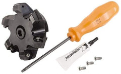 Kennametal - 6 Inserts, 3.745" Cutter Diam, 0.087" Max Depth of Cut, Indexable High-Feed Face Mill - 1" Arbor Hole Diam, 1.77" High, KSHR Toolholder, HNGJ 0905.. Inserts, Series Dodeka High-Feed - Exact Tool & Supply