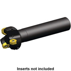 Kennametal - 38.2mm Cut Diam, 0.064" Max Depth, 20mm Shank Diam, Cylindrical Shank Indexable High-Feed End Mill - Screw Holding Method, HNGJ0604ANENLD Insert, KSHR Toolholder, Through Coolant - Exact Tool & Supply