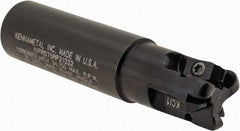 Kennametal - 3/4" Cutting Diam, 3/4" Shank Diam, 3/4" Max Depth of Cut, Straight Shank Indexable Copy End Mill - 3 Inserts, RP.. 2150.. Insert, KIPR Toolholder, Through Coolant - Exact Tool & Supply