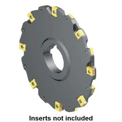 Kennametal - Arbor Hole Connection, 5/16" Cutting Width, 1-3/4" Depth of Cut, 6" Cutter Diam, 1-1/2" Hole Diam, 8 Tooth Indexable Slotting Cutter - 90° LN Toolholder, LNE 1245... Insert - Exact Tool & Supply