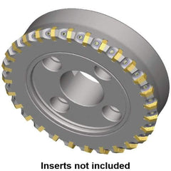 Kennametal - 80mm Cut Diam, 27mm Arbor Hole, 8mm Max Depth of Cut, 30° Indexable Chamfer & Angle Face Mill - 8 Inserts, HNG. 0905... Insert, Right Hand Cut, 8 Flutes, Series HexaCut - Exact Tool & Supply