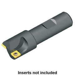 Kennametal - 20mm Cut Diam, 6mm Max Depth of Cut, 20mm Shank Diam, 86mm OAL, Indexable Square Shoulder Centercutting End Mill - SDCB 0802.. Inserts, Cylindrical Shank, 0° Lead Angle - Exact Tool & Supply