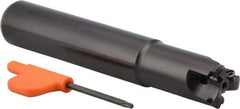 Kennametal - 3/4" Cut Diam, 0.04" Max Depth, 3/4" Shank Diam, Cylindrical Shank Indexable High-Feed Helical End Mill - Screw Holding Method, WP..0302.. Insert, KF Toolholder, Through Coolant - Exact Tool & Supply