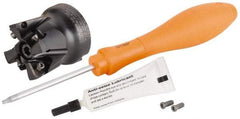 Kennametal - 4 Inserts, 1.5743" Cutter Diam, 0.059" Max Depth of Cut, Indexable High-Feed Face Mill - 0.867" Arbor Hole Diam, 1.575" High, KF2X Toolholder, WOEJ 0905.. Inserts, Series KenFeed 2X - Exact Tool & Supply