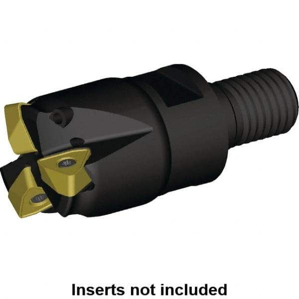 Kennametal - 32mm Cut Diam, 0.059" Max Depth, M16 Modular Connection Indexable High-Feed Helical End Mill - Screw Holding Method, WOEJ090512.. Insert, KF2X Toolholder, Through Coolant - Exact Tool & Supply