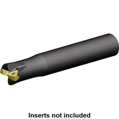Kennametal - 28mm Cut Diam, 0.059" Max Depth, 25mm Shank Diam, Cylindrical Shank Indexable High-Feed Helical End Mill - Screw Holding Method, WOEJ090512.. Insert, KF2X Toolholder, Through Coolant - Exact Tool & Supply