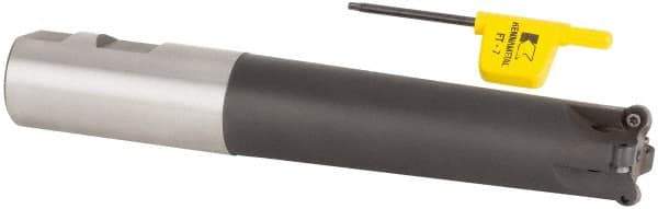 Kennametal - 1" Cutting Diam, 1" Shank Diam, 1" Max Depth of Cut, Straight Shank Indexable Copy End Mill - 4 Inserts, RD.X 07.. Insert, KDM Toolholder, Through Coolant - Exact Tool & Supply
