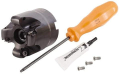 Kennametal - 50mm Cut Diam, 3mm Max Depth, 22mm Arbor Hole, 4 Inserts, RN.J 1204... Insert Style, Indexable Copy Face Mill - KDR Cutter Style, 31,330 Max RPM, 40mm High, Through Coolant, Series Rodeka - Exact Tool & Supply