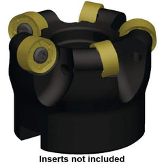 Kennametal - 80mm Cut Diam, 3mm Max Depth, 27mm Arbor Hole, 6 Inserts, RN.J 1204... Insert Style, Indexable Copy Face Mill - KDR Cutter Style, 24,760 Max RPM, 50mm High, Through Coolant, Series Rodeka - Exact Tool & Supply