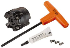 Kennametal - 50mm Cut Diam, 6mm Max Depth, 22mm Arbor Hole, 5 Inserts, RN.J 1204... Insert Style, Indexable Copy Face Mill - KDR Cutter Style, 40mm High, Through Coolant, Series Rodeka - Exact Tool & Supply