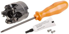 Kennametal - 50.8mm Cut Diam, 2.97mm Max Depth, 3/4" Arbor Hole, 5 Inserts, RN.J 1204... Insert Style, Indexable Copy Face Mill - KDR Cutter Style, 31,080 Max RPM, 2 High, Through Coolant, Series Rodeka - Exact Tool & Supply
