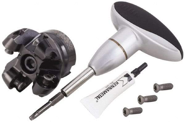 Kennametal - 63mm Cut Diam, 10mm Max Depth, 22mm Arbor Hole, 4 Inserts, RCGX 2006... Insert Style, Indexable Copy Face Mill - KSRM Cutter Style, 21,900 Max RPM, 50mm High, Through Coolant, Series Beyond Blast KSRM - Exact Tool & Supply