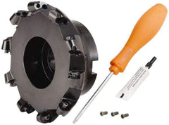Kennametal - 152.4mm Cut Diam, 8mm Max Depth, 1-1/2" Arbor Hole, 10 Inserts, RP.T 1605... Insert Style, Indexable Copy Face Mill - BMD600 Cutter Style, 13,100 Max RPM, 2-1/2 High, Through Coolant, Series KSRM - Exact Tool & Supply