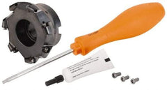 Kennametal - 101.6mm Cut Diam, 6mm Max Depth, 1-1/4" Arbor Hole, 7 Inserts, RP.T 1204... Insert Style, Indexable Copy Face Mill - BMD400 Cutter Style, 23,800 Max RPM, 2 High, Through Coolant, Series KSRM - Exact Tool & Supply