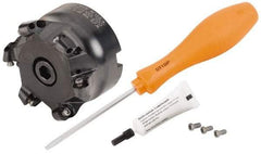 Kennametal - 80mm Cut Diam, 6mm Max Depth, 27mm Arbor Hole, 6 Inserts, RP.T 1204... Insert Style, Indexable Copy Face Mill - 27,300 Max RPM, 50mm High, Through Coolant, Series KSRM - Exact Tool & Supply