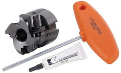 Kennametal - 50mm Cut Diam, 6.33mm Max Depth, 16mm Arbor Hole, 4 Inserts, RP.N 1204... Insert Style, Indexable Copy Face Mill - KSSR Cutter Style, 16,340 Max RPM, 50mm High, Through Coolant, Series KSSR-RP - Exact Tool & Supply