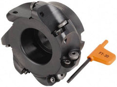 Kennametal - 101.6mm Cut Diam, 8mm Max Depth, 1-1/4" Arbor Hole, 7 Inserts, RD.. 1604... Insert Style, Indexable Copy Face Mill - KDM400 Cutter Style, 55.12mm High, Series KDM - Exact Tool & Supply