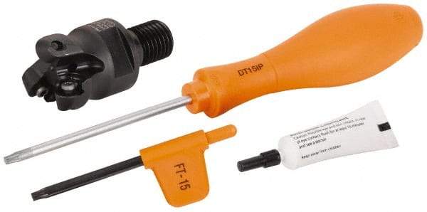 Kennametal - 32mm Cutting Diam, 1.26" Max Depth of Cut, Modular Connection Indexable Copy End Mill - 3 Inserts, RP.T 1204M0.. Insert, BMD Toolholder, Through Coolant - Exact Tool & Supply