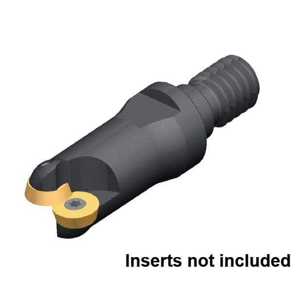 Kennametal - 25mm Cutting Diam, 63/64" Max Depth of Cut, Modular Connection Indexable Copy End Mill - 5 Inserts, RD.. 0702.. Insert - Exact Tool & Supply