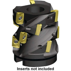Kennametal - 20 Inserts, 40mm Cut Diam, 16mm Arbor Diam, 35.93mm Max Depth of Cut, Indexable Square-Shoulder Face Mill - 0/90° Lead Angle, 50mm High, ED.T 10T3.. Insert Compatibility, Through Coolant, Series Mill 1-10 - Exact Tool & Supply