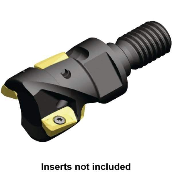 Kennametal - 32mm Cut Diam, 18.66mm Max Depth of Cut, 40mm OAL, Indexable Square Shoulder Helical End Mill - ED.T 10T3.. Inserts, M16 Modular Connection, 0° Lead Angle, Through Coolant, Series Mill 1-10 - Exact Tool & Supply