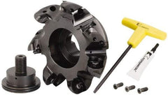 Kennametal - 6" Cut Diam, 9.53mm Max Depth, 1-1/2" Arbor Hole, 7 Inserts, RCGT 64... Insert Style, Indexable Copy Face Mill - BMD600 Cutter Style, 14,000 Max RPM, 2-1/2 High, Series KSRM - Exact Tool & Supply