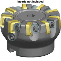 Kennametal - 102.1mm Cut Diam, 32mm Arbor Hole, 5mm Max Depth of Cut, 6° Indexable Chamfer & Angle Face Mill - 15 Inserts, SNXF 1204... Insert, Right Hand Cut, 15 Flutes, Through Coolant, Series KSSR - Exact Tool & Supply