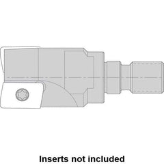Kennametal - 20mm Cut Diam, 8.5mm Max Depth of Cut, 31.19mm OAL, Indexable Square Shoulder Helical End Mill - AD.. 1035.. Inserts, M10 Modular Connection, 0° Lead Angle, Series NGE-A - Exact Tool & Supply