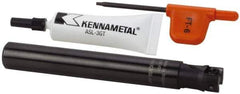 Kennametal - 1/2" Cut Diam, 6.96mm Max Depth of Cut, 1/2" Shank Diam, 4" OAL, Indexable Square Shoulder End Mill - EP.. 0708.. Inserts, Cylindrical Shank, 0° Lead Angle, Through Coolant, Series Mill 1-07 - Exact Tool & Supply