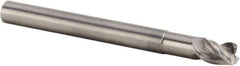 Kennametal - 5/8", 3 Flute, Single End, Solid Carbide, Corner Radius End Mill - 4" OAL, 45° Helix, Right Hand Flute, 3/4" LOC, Right Hand Cut, 1-5/8" Extended Reach - Exact Tool & Supply