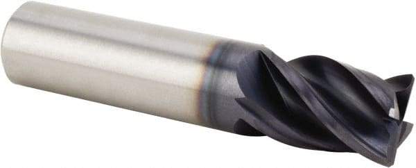 Kennametal - 10mm, 13mm LOC, 10mm Shank Diam, 50mm OAL, 4 Flute, Solid Carbide Square End Mill - Single End, AlTiN Finish, Spiral Flute, 38° Helix, Centercutting, Right Hand Cut, Right Hand Flute, Series UEDE - Exact Tool & Supply