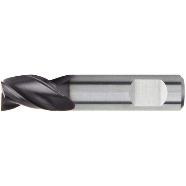 Kennametal - 5mm, 8mm LOC, 6mm Shank Diam, 38mm OAL, 3 Flute, Solid Carbide Square End Mill - Single End, AlTiN Finish, Spiral Flute, 38° Helix, Centercutting, Right Hand Cut, Right Hand Flute, Series UEDE - Exact Tool & Supply